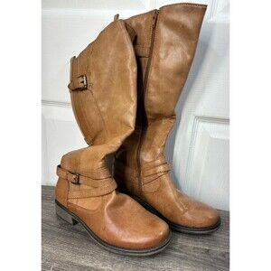 Bear Traps Boots Women's 7M Susanna Mid-Calf Side Zip with Stretch All man Made